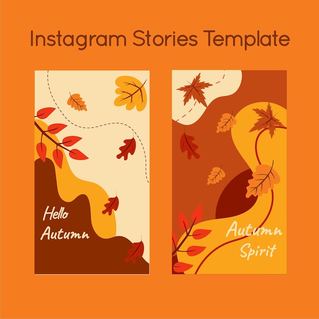 aesthetic autumn instagram story template red maple leaf storyboard instagram story template autumn