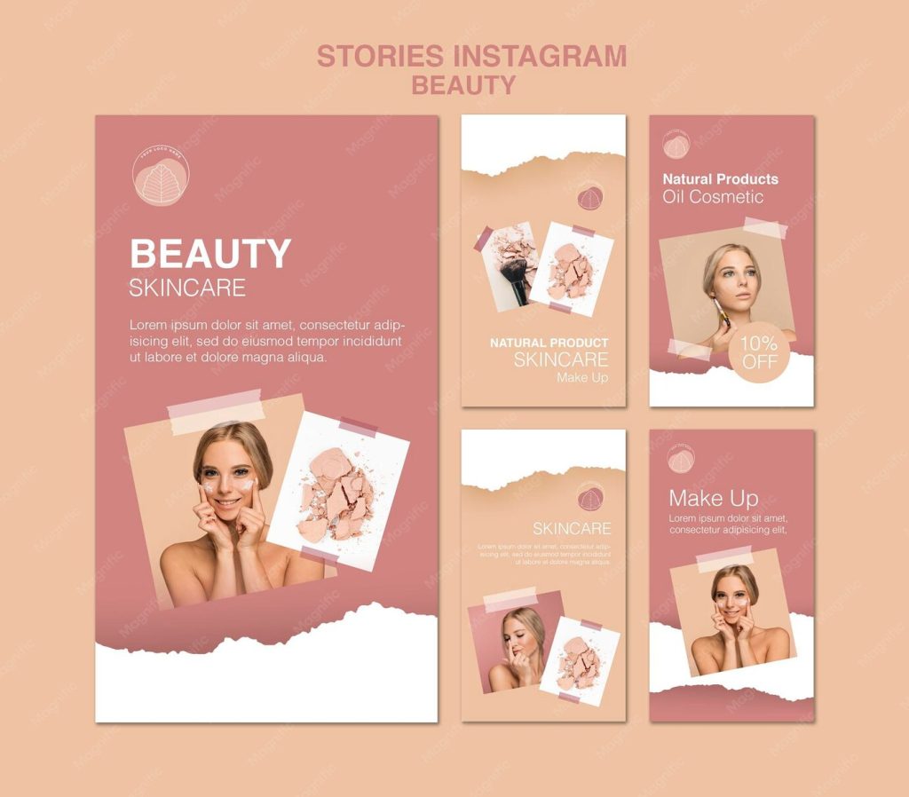 aesthetic beauty story template beauty product review Instagram story template