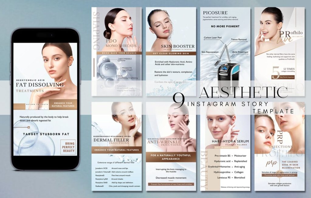 aesthetic beauty story template beauty tips hacks Instagram story template aesthetic