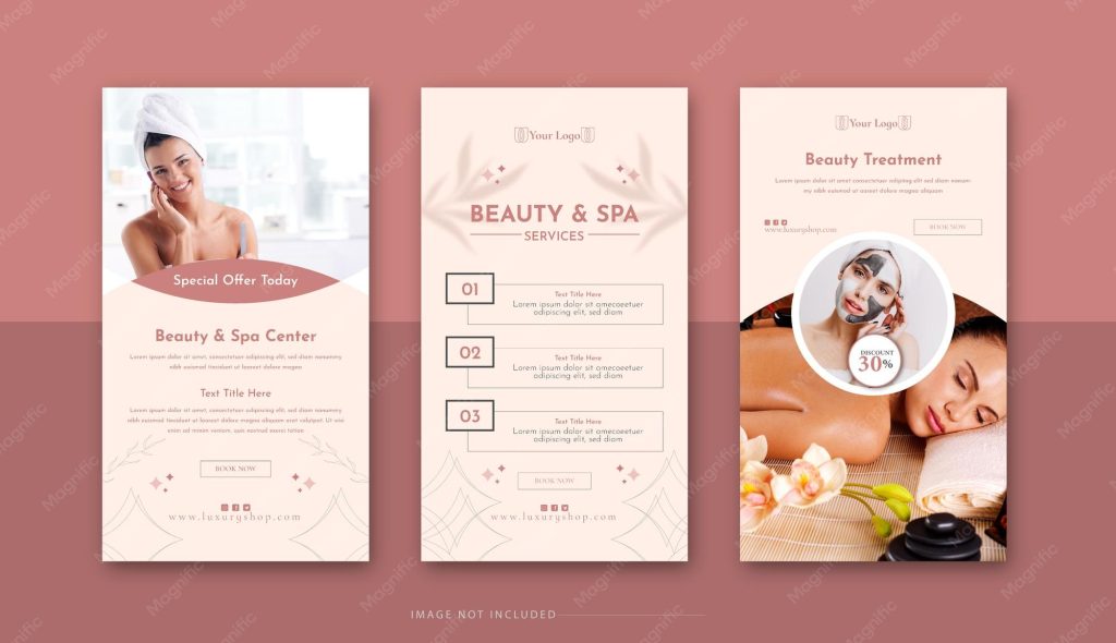 aesthetic beauty story template spa night self-care Instagram story template aesthetic
