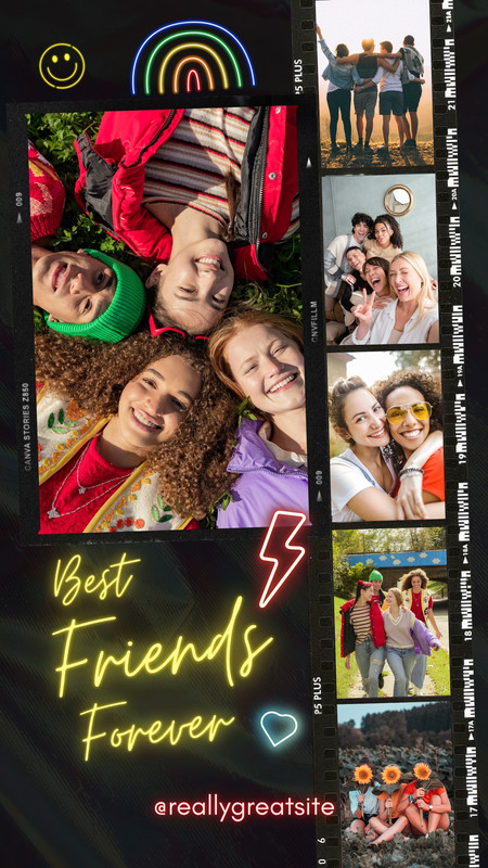 aesthetic best friend story template best friend photo dump instagram story template collage