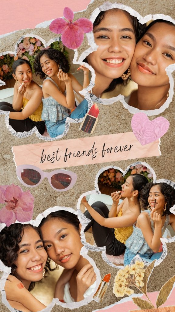 aesthetic best friend story template coquette best friend instagram story template floral