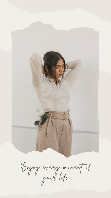 aesthetic bio story template vintage Instagram bio story template sepia tones retro border