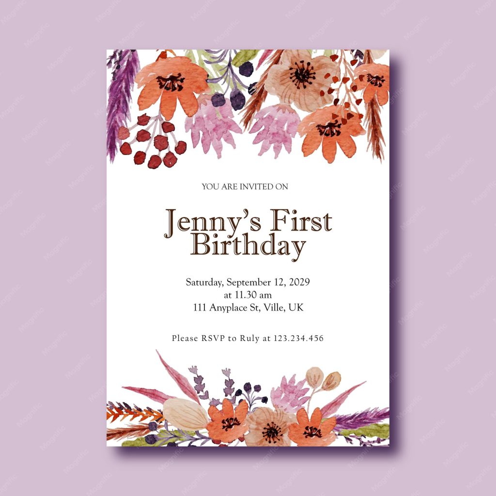aesthetic birthday invitation story template boho floral birthday story template
