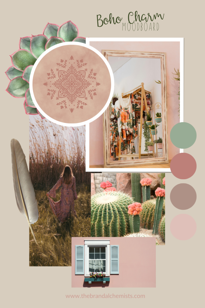 aesthetic brand moodboard story boho earth tones moodboard brand Instagram template