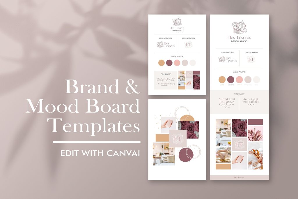 aesthetic brand moodboard story modern glam moodboard brand story template