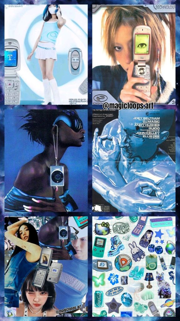 aesthetic brand moodboard story y2k cyber nostalgia moodboard brand Instagram template