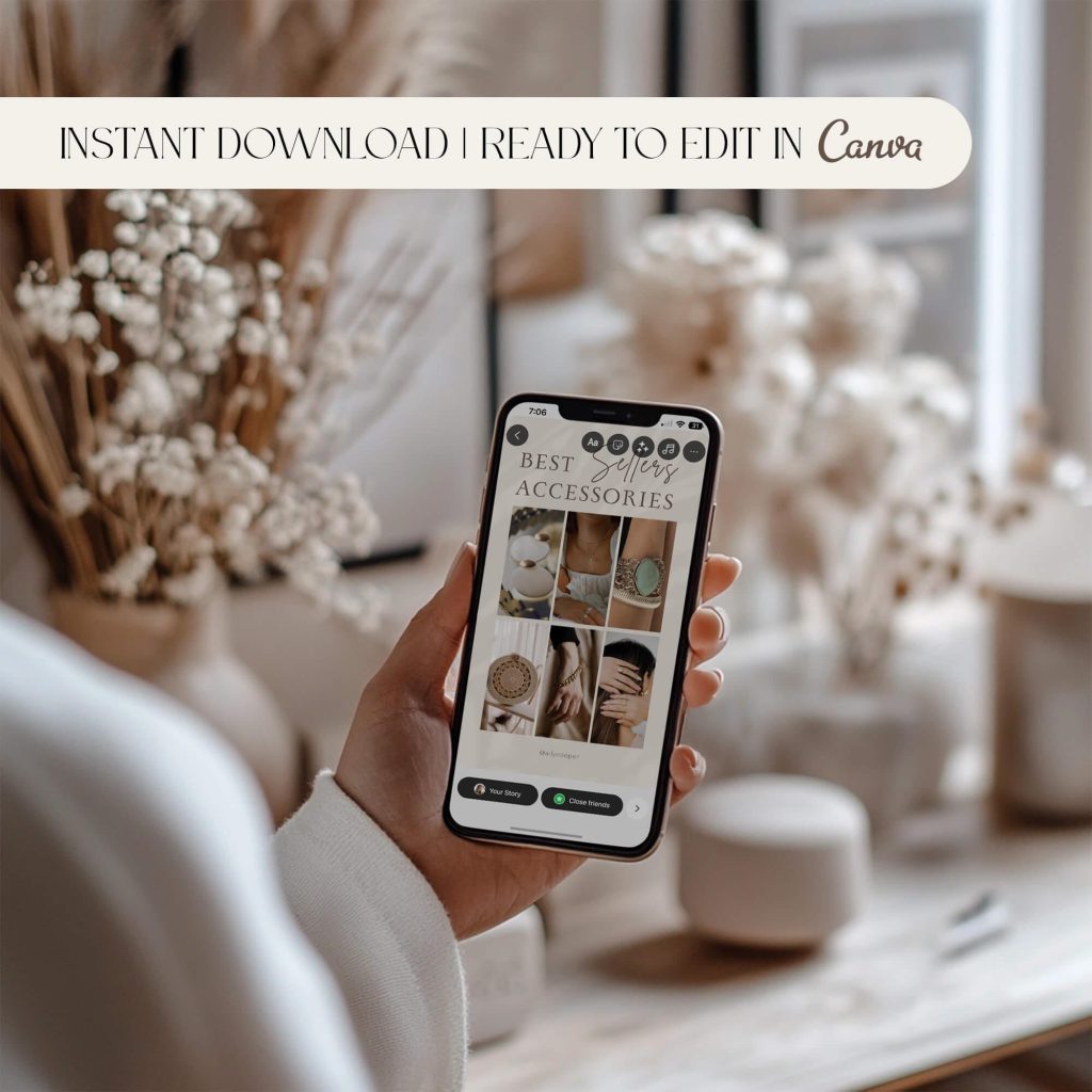 aesthetic brand story template mission statement Instagram story template aesthetic