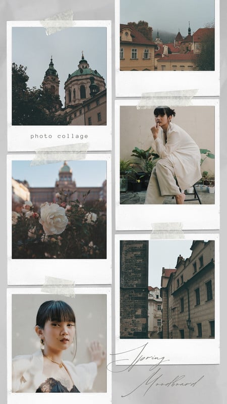 aesthetic camera roll story template aesthetic collage Instagram story template example