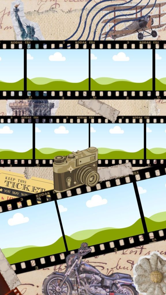 aesthetic camera roll story template aesthetic retro Instagram story template example