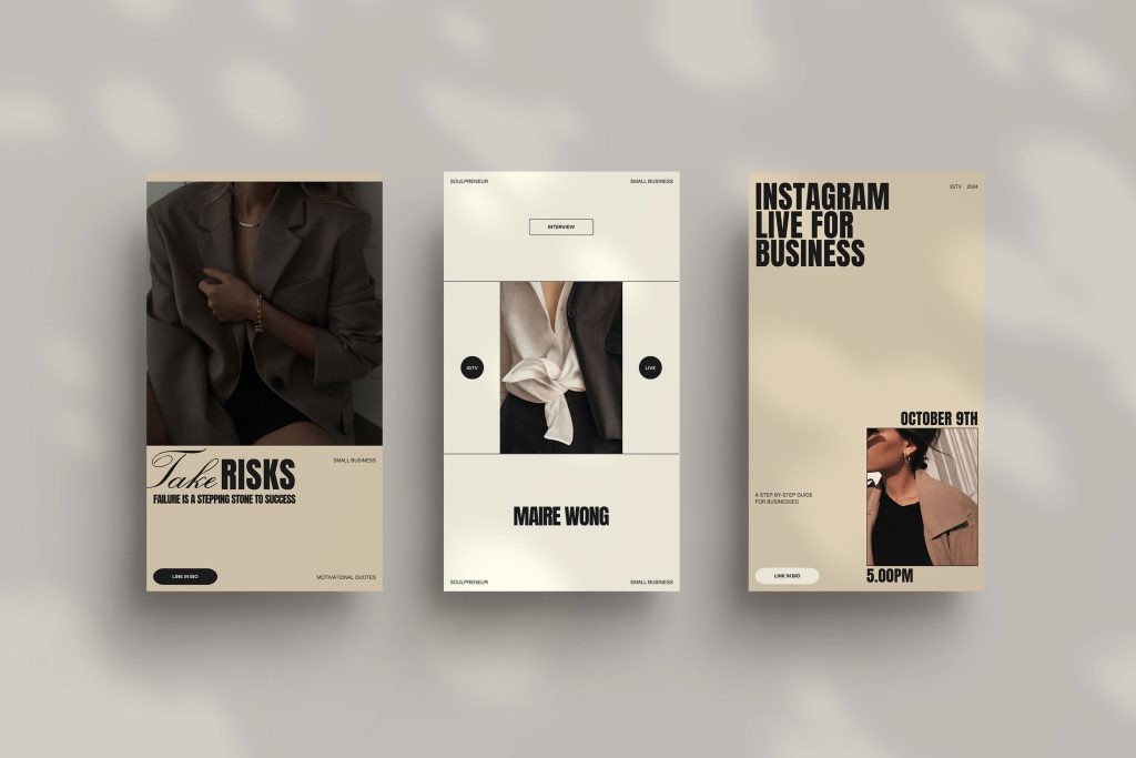 aesthetic clothing brand story template lookbook instagram story template aesthetic clothing