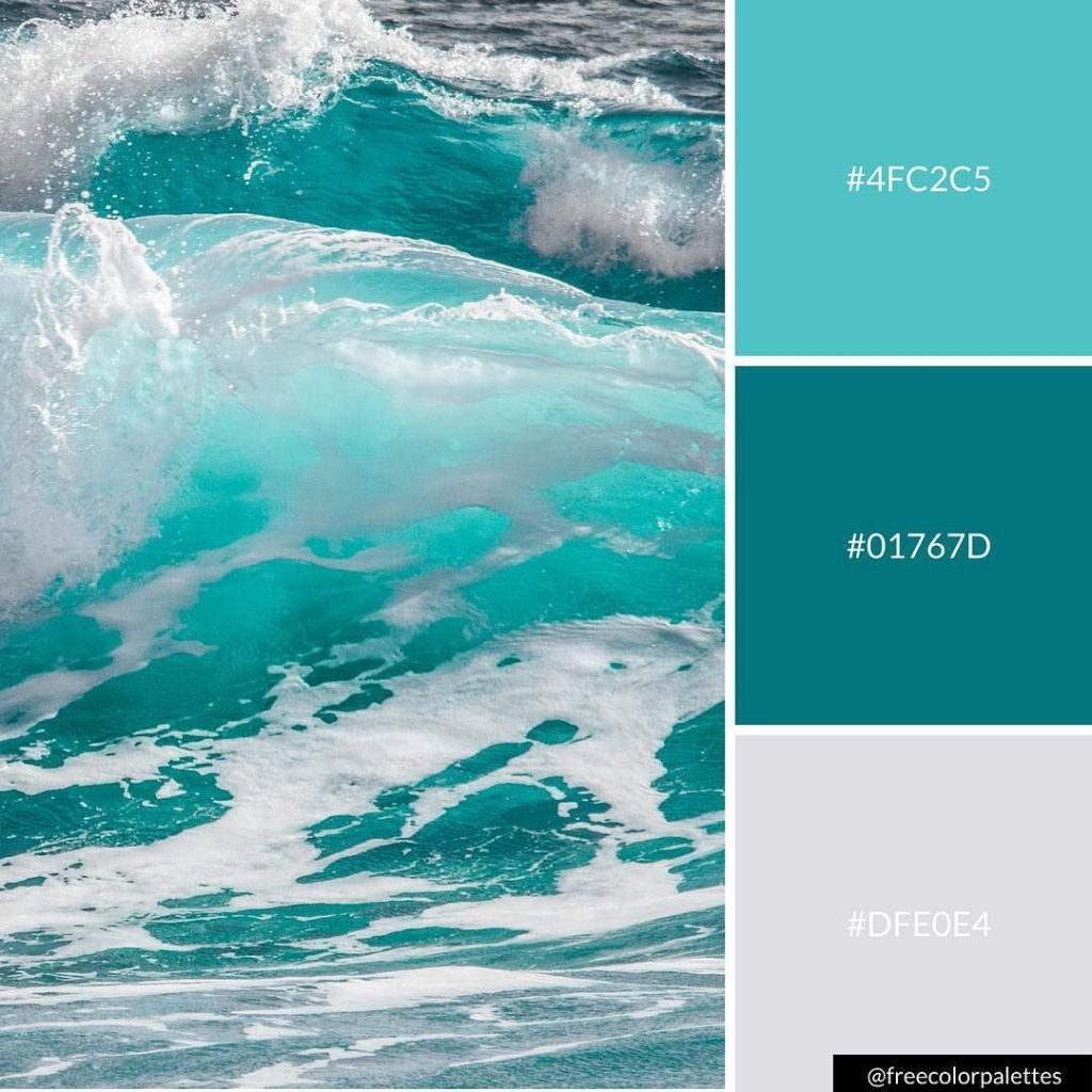 aesthetic color palette story template ocean blue color palette aesthetic instagram story template teal navy seafoam waves
