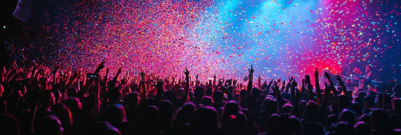 aesthetic concert story template concert encore with confetti falling and crowd cheering