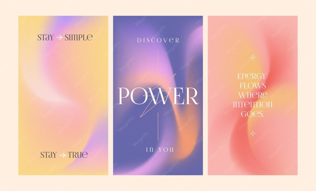aesthetic emotional story template aesthetic motivation story template bold gradient background