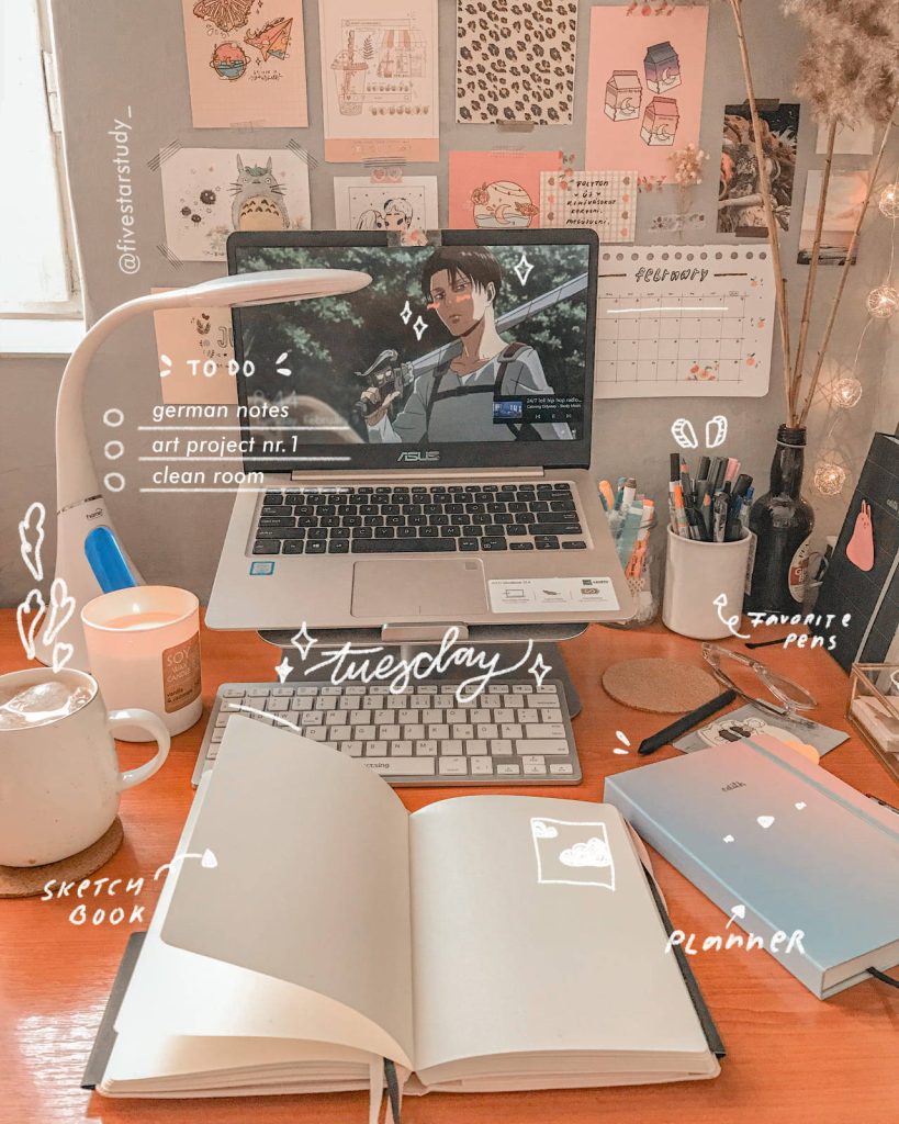 aesthetic exam countdown story photo overlay exam countdown story template with study desk background and blurred effect