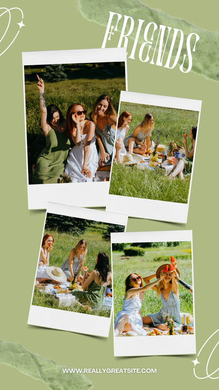aesthetic friendship story template squad goals highlights story template group photo mosaic