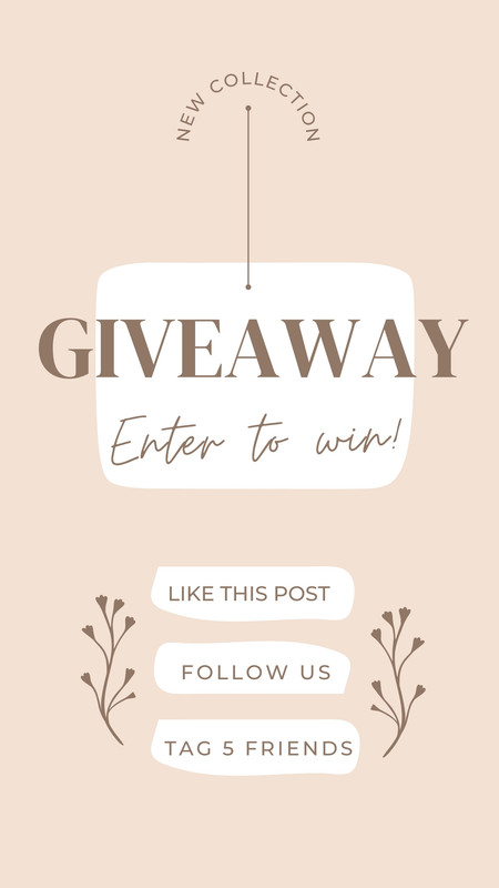 aesthetic giveaway story template cream neutral aesthetic Instagram story giveaway template latte beige minimal
