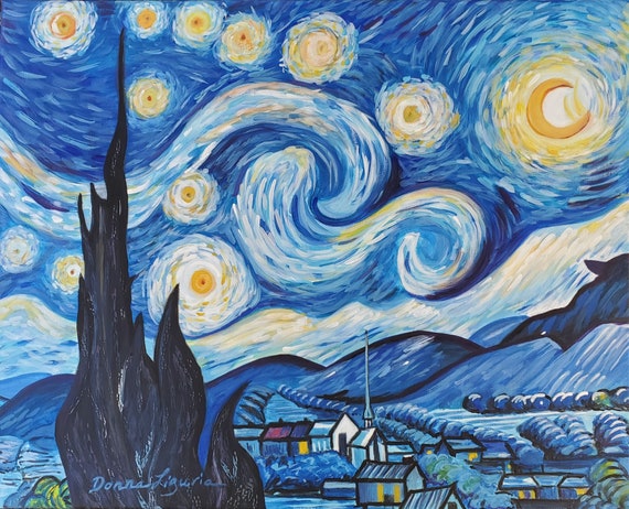 aesthetic good night story template aesthetic good night story starry night sky template van gogh style stars