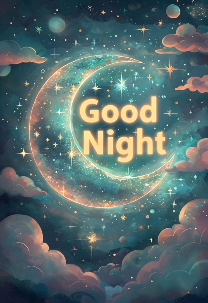 aesthetic good night story template moonlit dreams moon phases stars soft glow