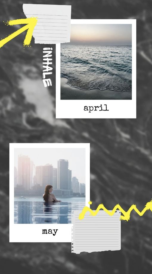 aesthetic grunge instagram story template grunge collage Instagram story template with torn edges and vintage photos