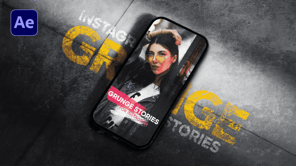 aesthetic grunge instagram story template vintage grunge Instagram story template with mustard and olive colors and film grain