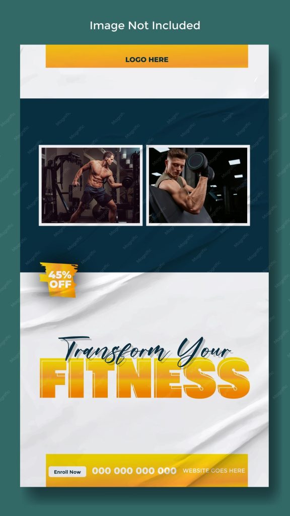 aesthetic gym story template leg day story template with retro 90s design and polaroid photo frame