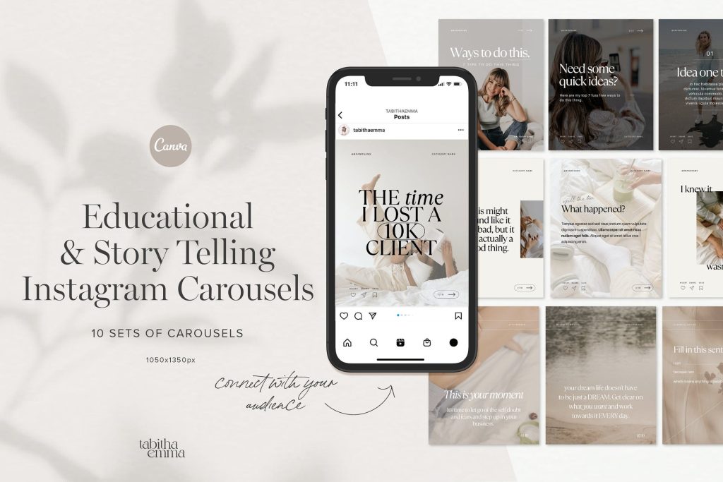 aesthetic instagram story template for business Educational tips carousel Instagram story with icons