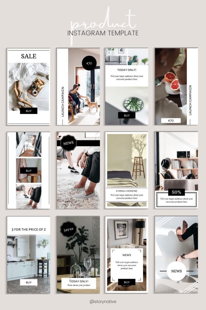 aesthetic instagram templates free product showcase Instagram story template free