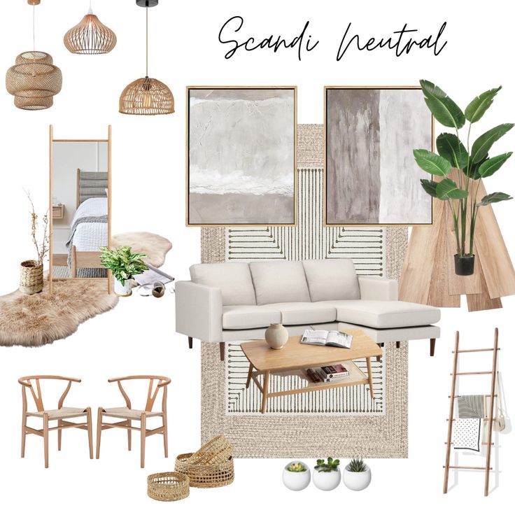 aesthetic interior moodboard story Scandinavian minimalist interior moodboard with neutral colors and plants