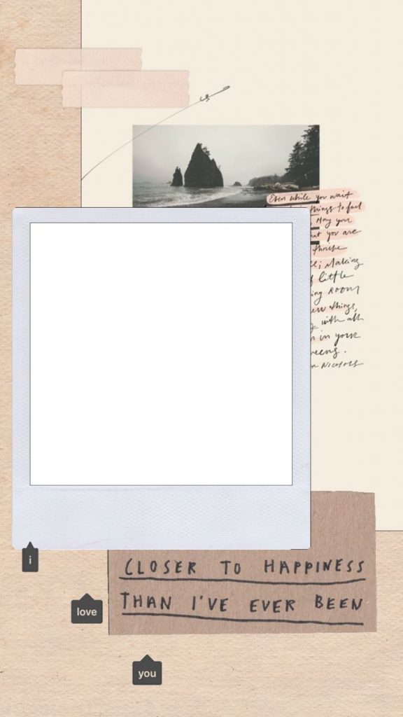 aesthetic memories collage story template polaroid story template Instagram aesthetic with white frames