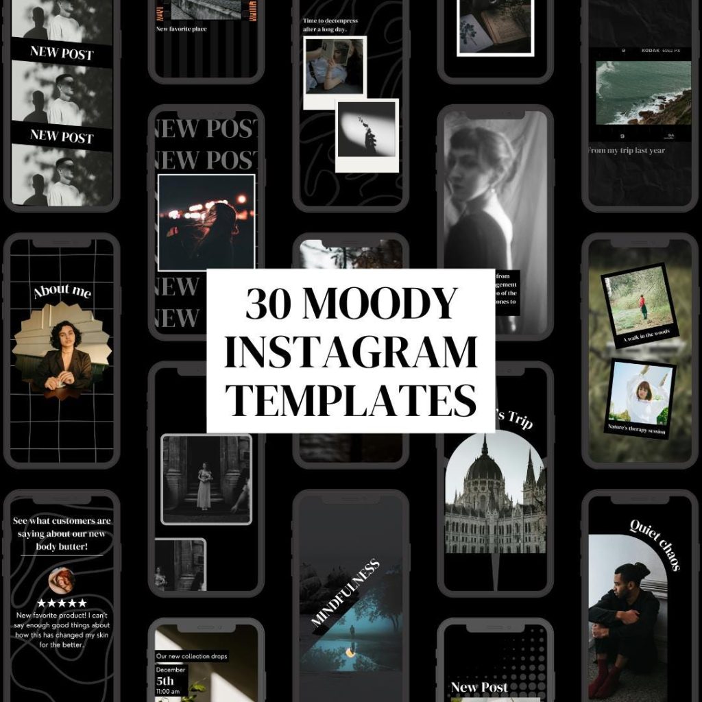 aesthetic mood story template moody dark aesthetic story template with quotes on phone
