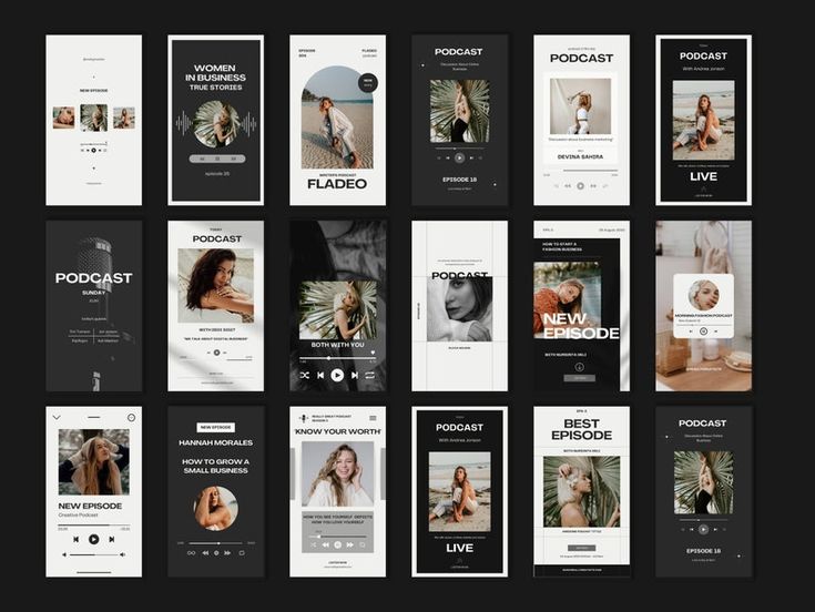 aesthetic podcast announcement story minimalist podcast announcement Instagram story template design