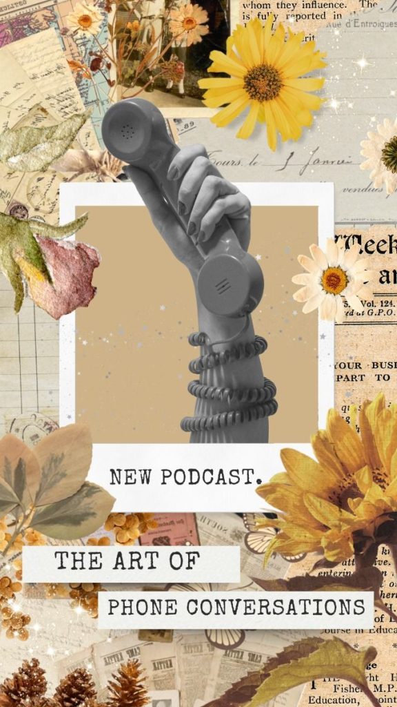 aesthetic podcast announcement story vintage retro podcast announcement Instagram story template