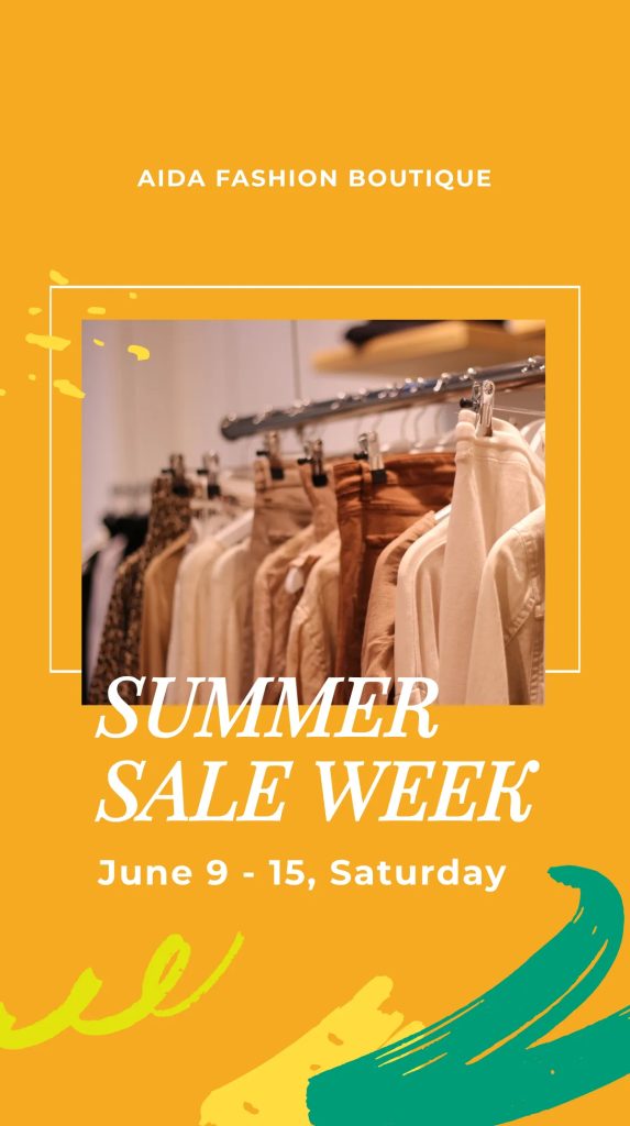 aesthetic product sale story template Bold typography aesthetic product sale Instagram story template with oversized serif font and contrasting colors