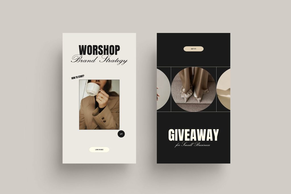 aesthetic product story template behind the scenes product story template Instagram