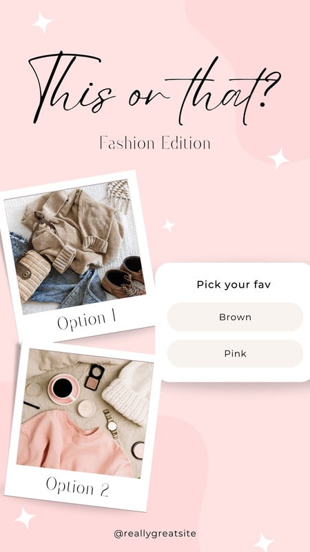 aesthetic quiz story template minimalist this or that instagram story template aesthetic