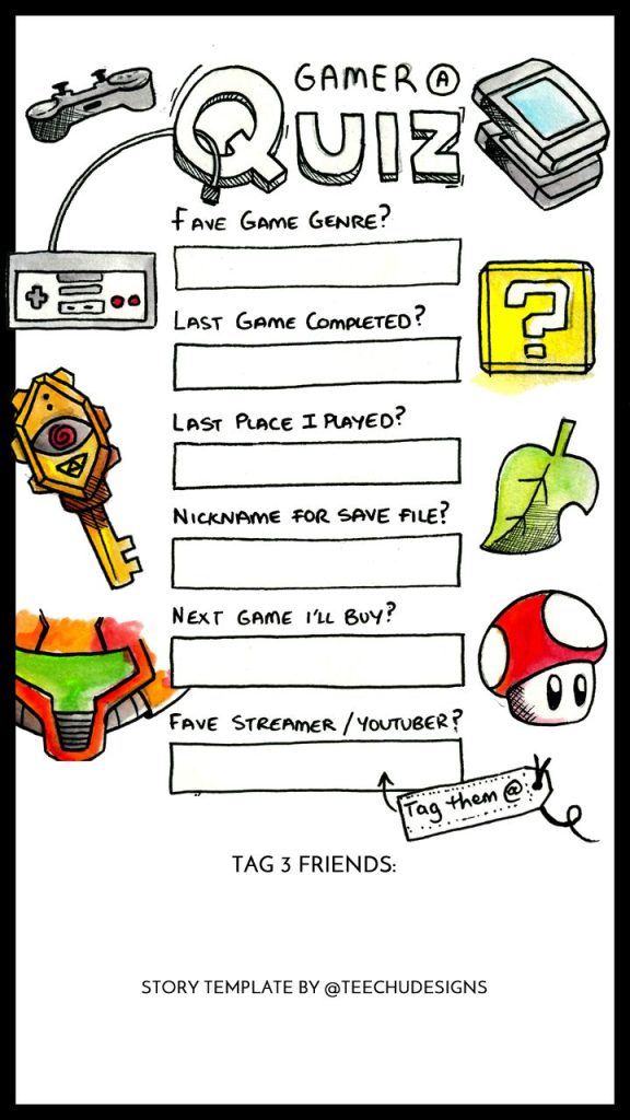 aesthetic quiz story template retro badge quiz instagram story template 80s arcade