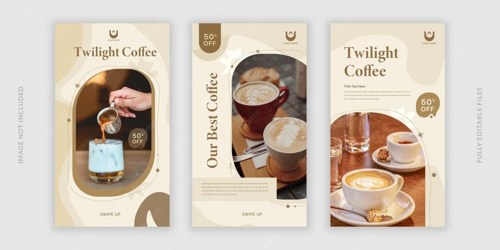 aesthetic routine story template aesthetic morning coffee routine Instagram story template latte art