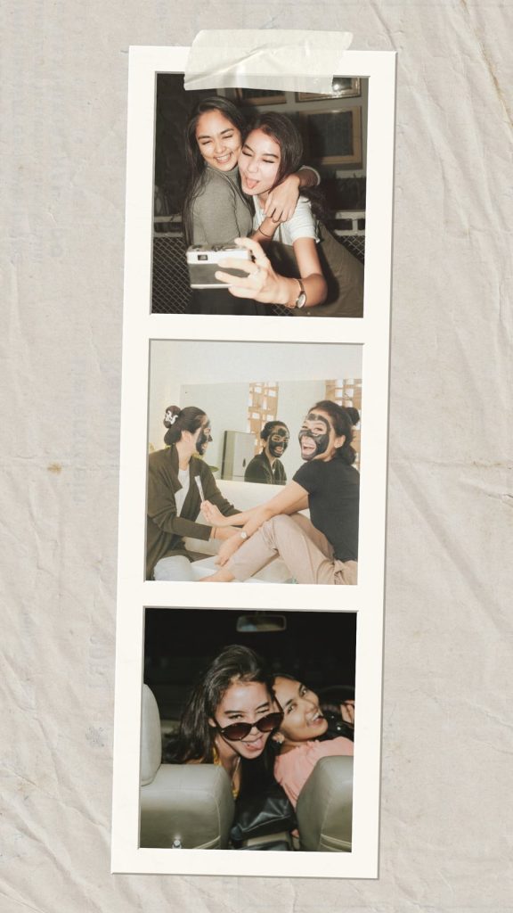 aesthetic school story template aesthetic first day of school Instagram story template with polaroid frame