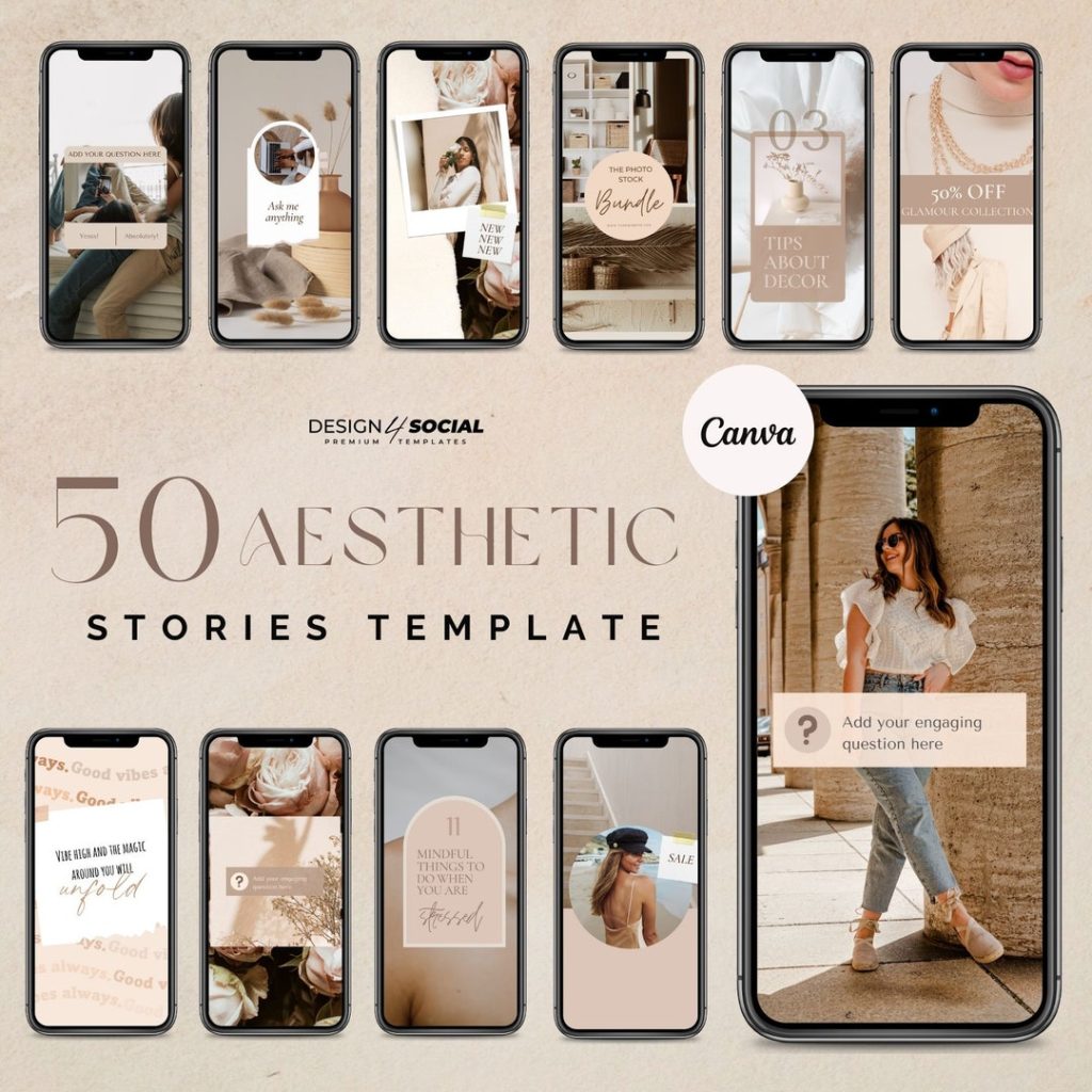 aesthetic shop update story template aesthetic product spotlight story template with full-screen product image and feature text