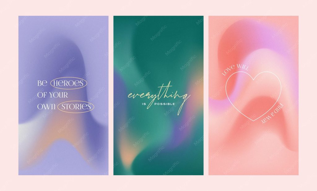 aesthetic social media story template gradient instagram story templates aesthetic purple pink orange abstract background