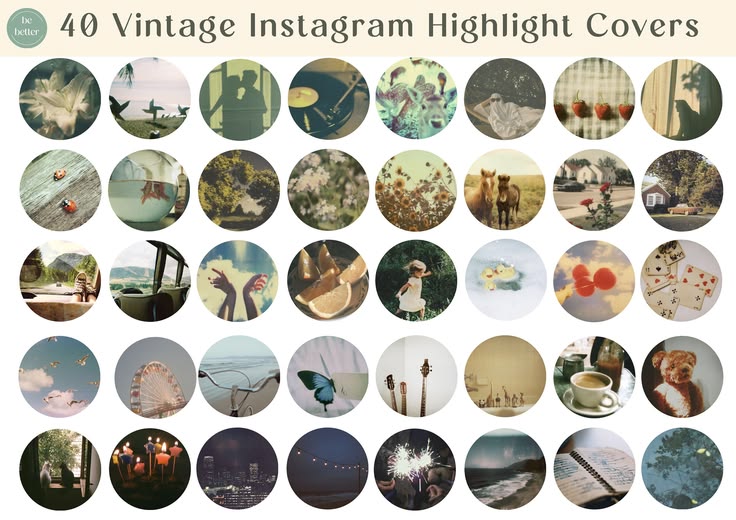 aesthetic story highlight cover Vintage Instagram highlight cover with sepia tones and retro Polaroid frame