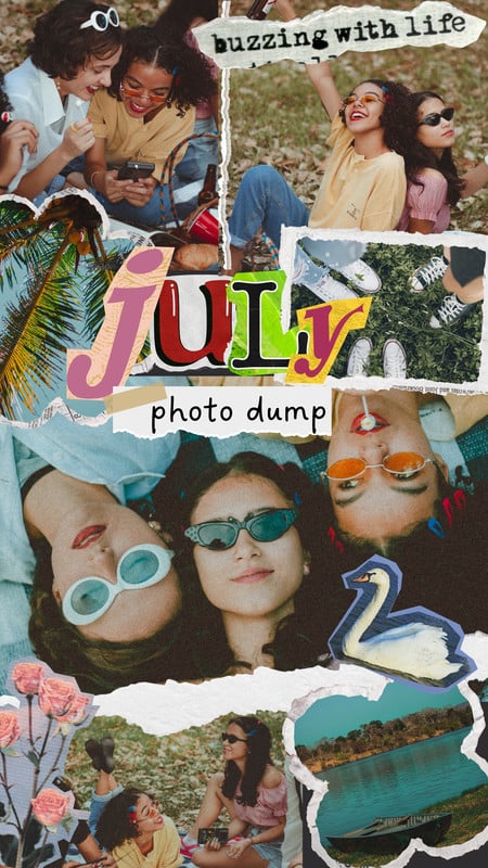 aesthetic story template for instagram aesthetic photo dump instagram story template collage polaroid frames