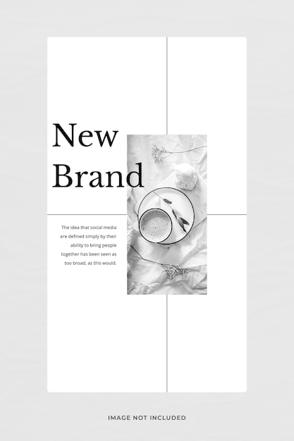 aesthetic story template psd Minimalist grid Instagram story template with geometric lines and dots