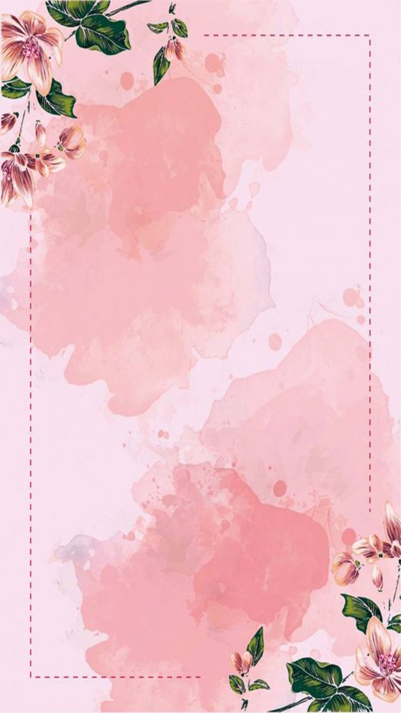 aesthetic story template psd Watercolor floral Instagram story template with pink and green flowers