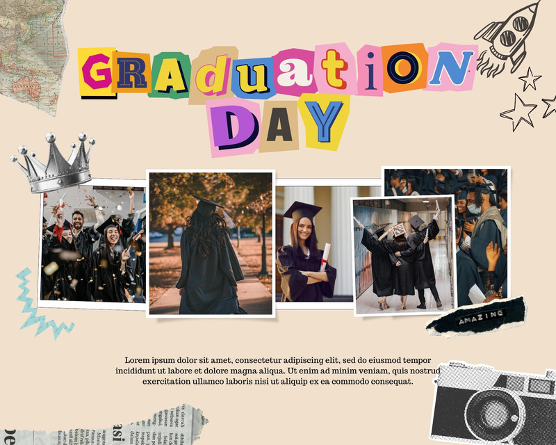 aesthetic student story template grad cap collage story template graduation aesthetic