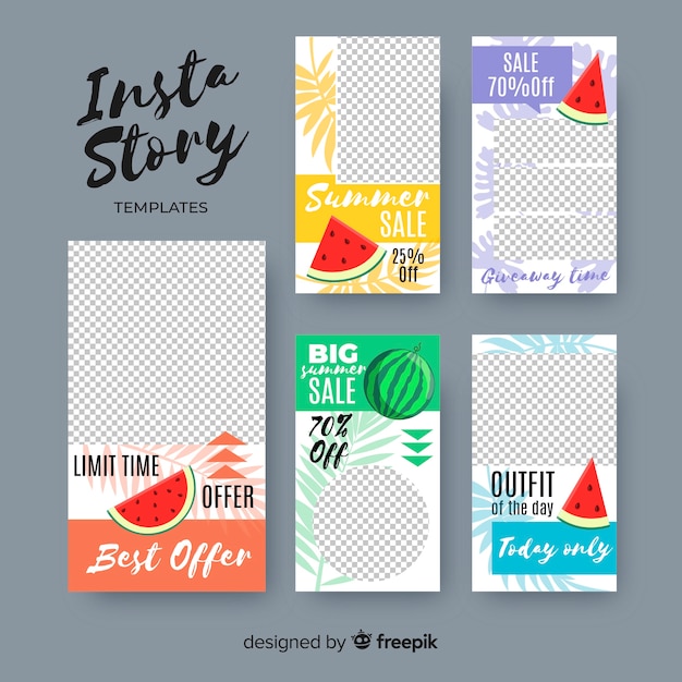 aesthetic summer sale story template lemonade stand Instagram story template hand drawn