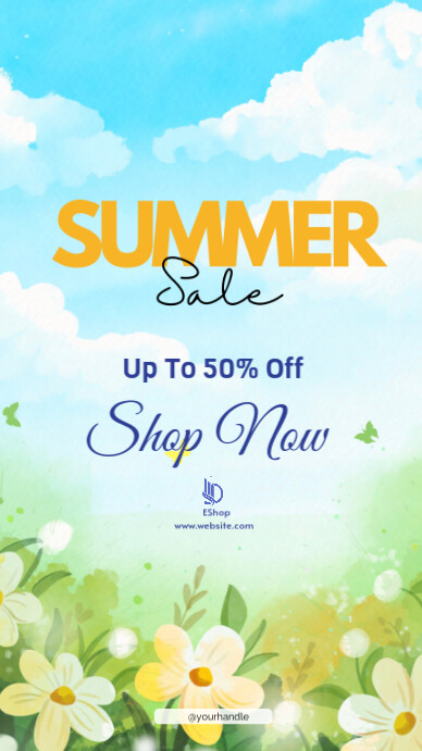 aesthetic summer sale story template summer clearance Instagram story template minimal white