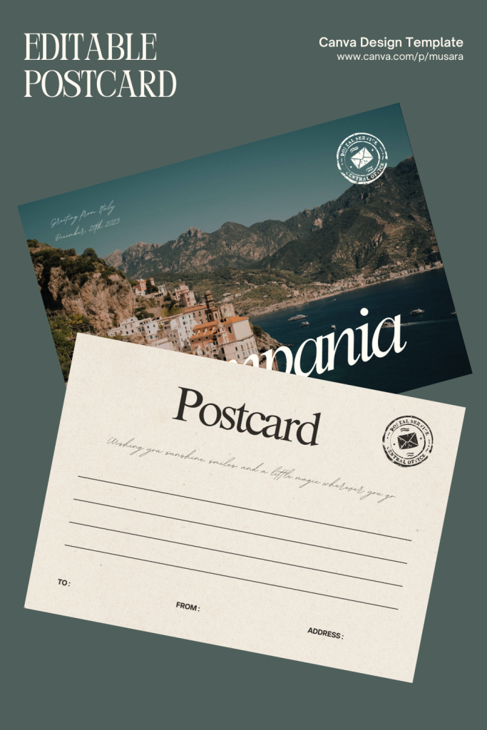 aesthetic travel dump story template Vintage postcard travel story template aesthetic