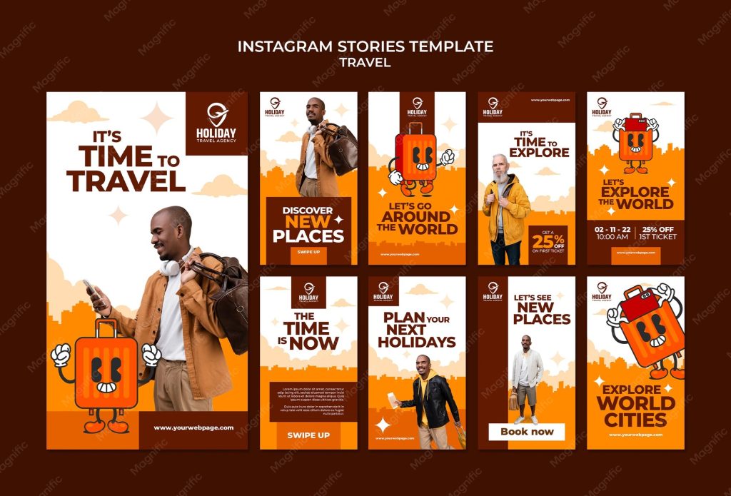 aesthetic travel story template Suitcase flat lay travel Instagram story template aesthetic